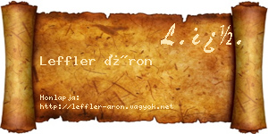 Leffler Áron névjegykártya